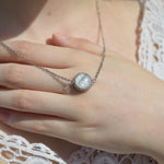 Small Floating Ashes Necklace Hypoallergenic