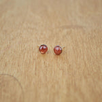 Small Round Phoenix Ashes Stud Earrings Gold