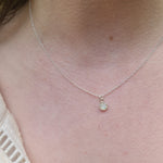Tiny Snow Moon Dust Necklace Sterling Silver