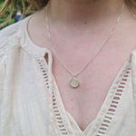Large Snow Moon Dust Necklace Sterling Silver