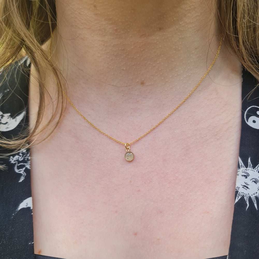 Tiny Moon Dust Phoenix Gold Necklace