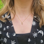 Teeny Moon Dust Phoenix Gold Necklace