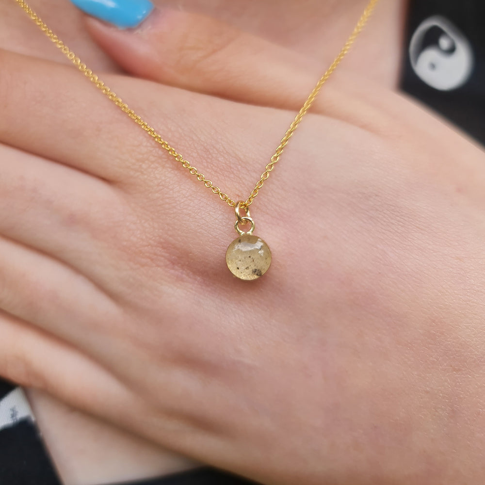 Teeny Moon Dust Phoenix Gold Necklace