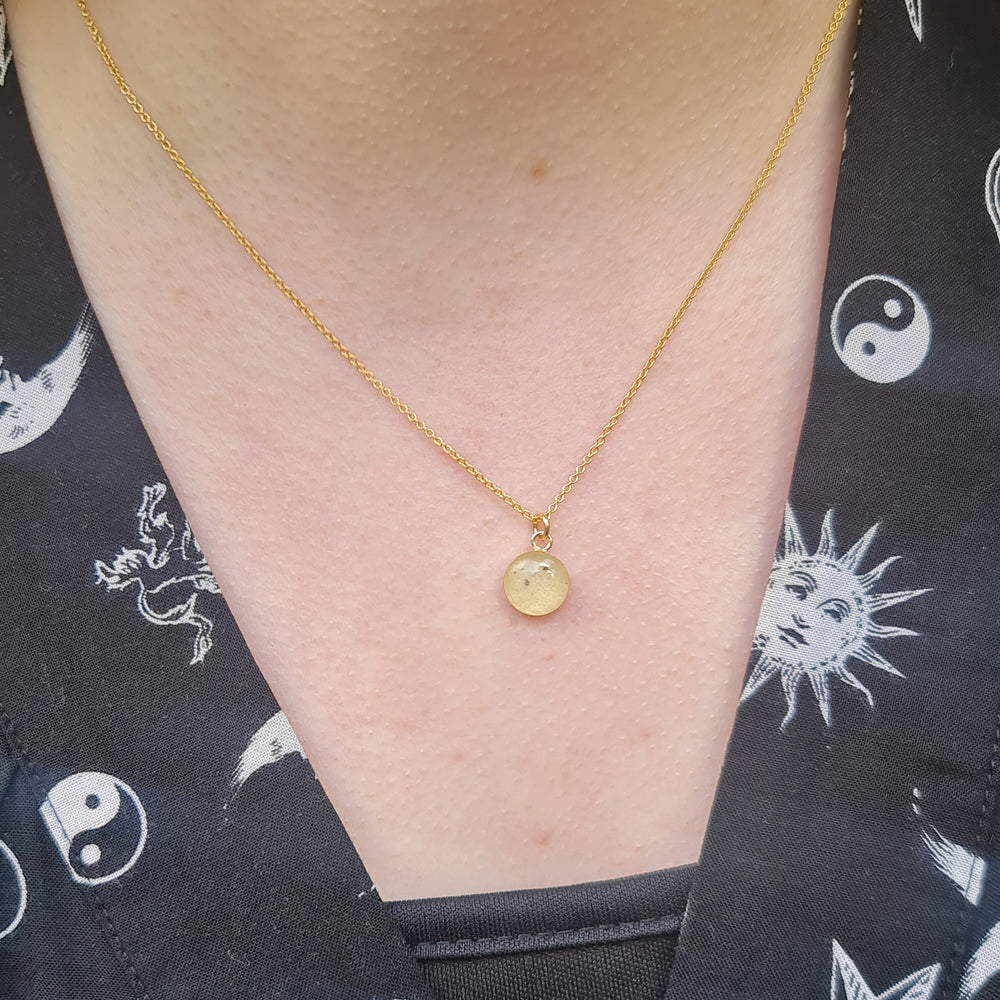Small Moon Dust Phoenix Gold Necklace