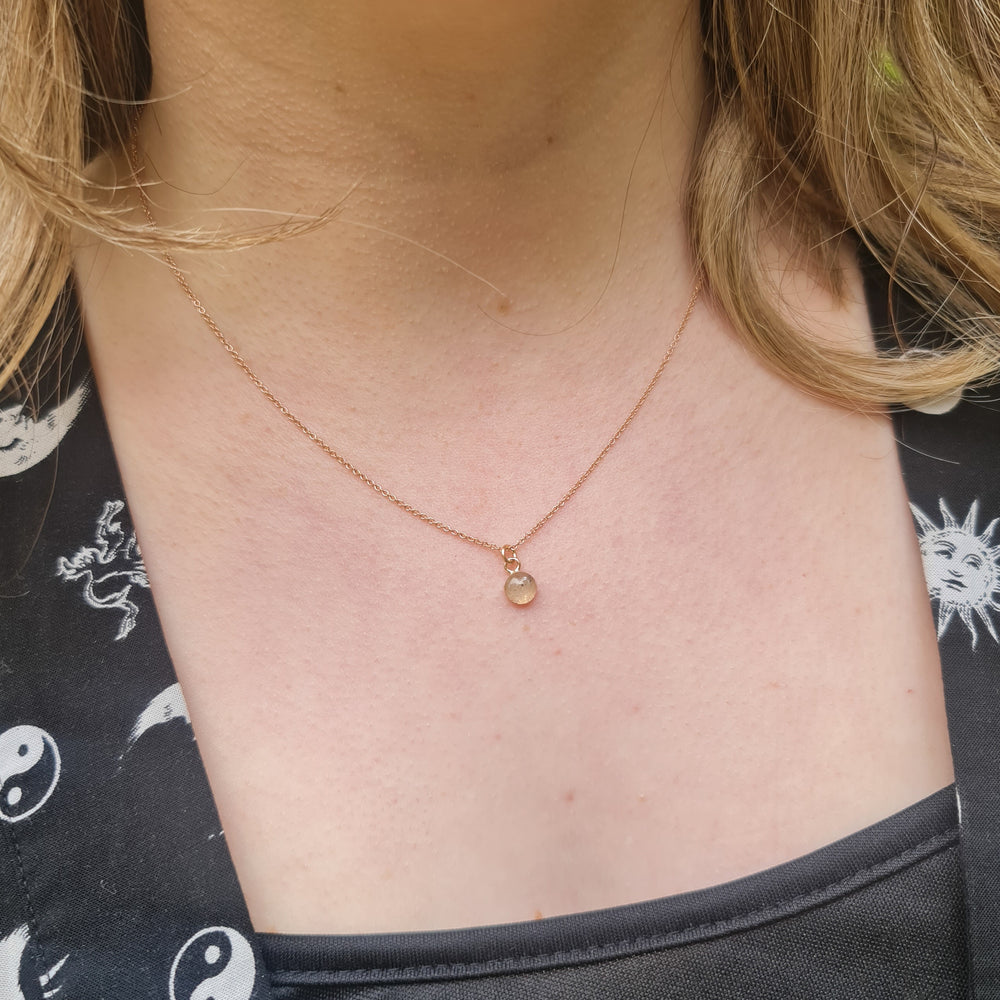 Tiny Moon Dust Phoenix Rose Gold Necklace