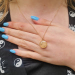 Large Moon Dust Phoenix Rose Gold Necklace