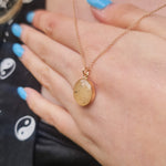 Large Moon Dust Phoenix Rose Gold Necklace