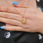 Large Moon Dust Phoenix Rose Gold Necklace