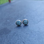 Small Round Phoenix Ashes Stud Earrings Rose Gold