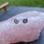 Teeny Moon Genuine Lunar Moon Dust Stud Earrings