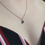 Tiny Round Phoenix Ashes Necklace Rose Gold