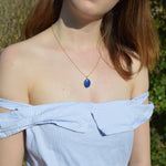 Large Oval Phoenix Ashes Necklace Gold