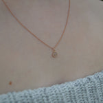 Tiny Moon Dust Phoenix Rose Gold Necklace
