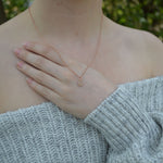 Tiny Moon Dust Phoenix Rose Gold Necklace