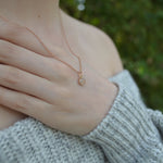 Tiny Moon Dust Phoenix Rose Gold Necklace