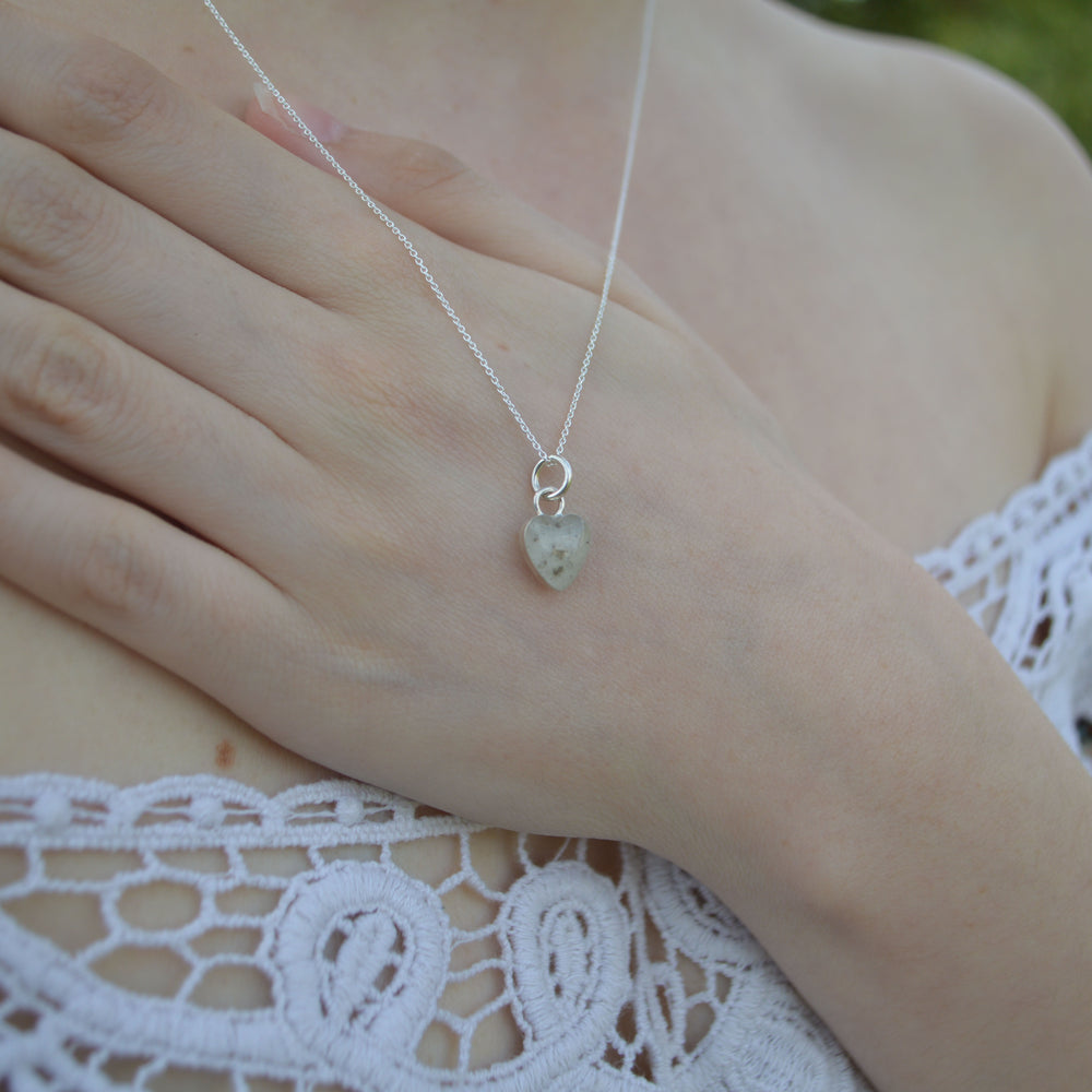 Genuine Lunar Moon Dust Phoenix Heart Necklace