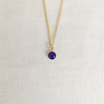 Tiny Round Phoenix Ashes Necklace Gold
