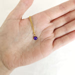 Tiny Round Phoenix Ashes Necklace Gold