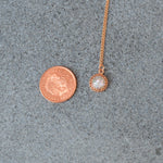 Small Round Princess Ashes Necklace Rose Gold