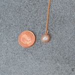 Small Round Princess Ashes Necklace Rose Gold