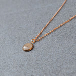 Medium Rose Gold Moon Dust Necklace Hypoallergenic