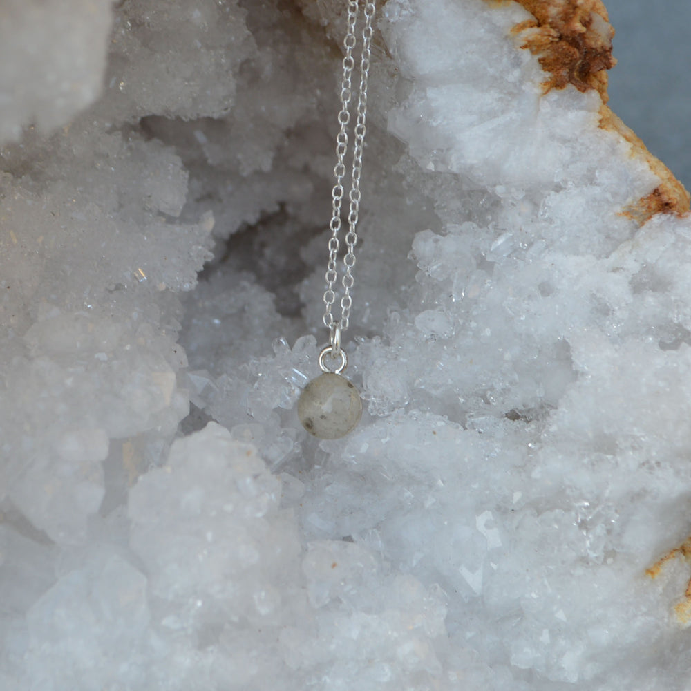 Teeny Moon Dust Necklace Sterling Silver