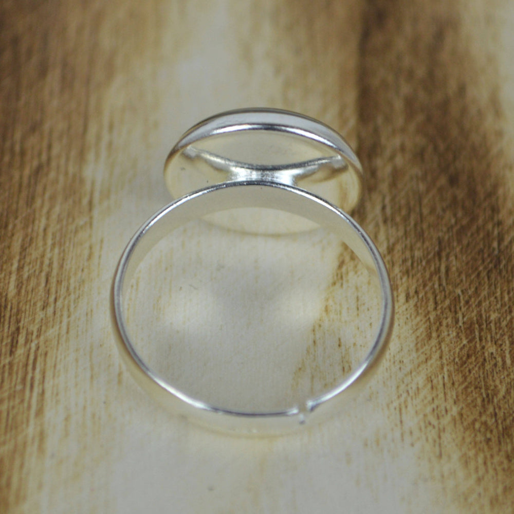Back of Silver Custom Picture Ring