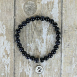Blue Goldstone Custom Picture Bracelet of a Paw Print