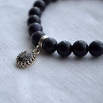 Small Princess Ashes Blue Goldstone Bracelet Sterling Silver