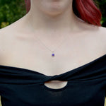 Teeny Princess Round Ashes Necklace Sterling Silver