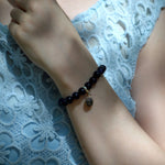Small Princess Ashes Blue Goldstone Bracelet Sterling Silver