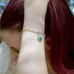 Small Oval Princess Ashes Charm Sterling Silver
