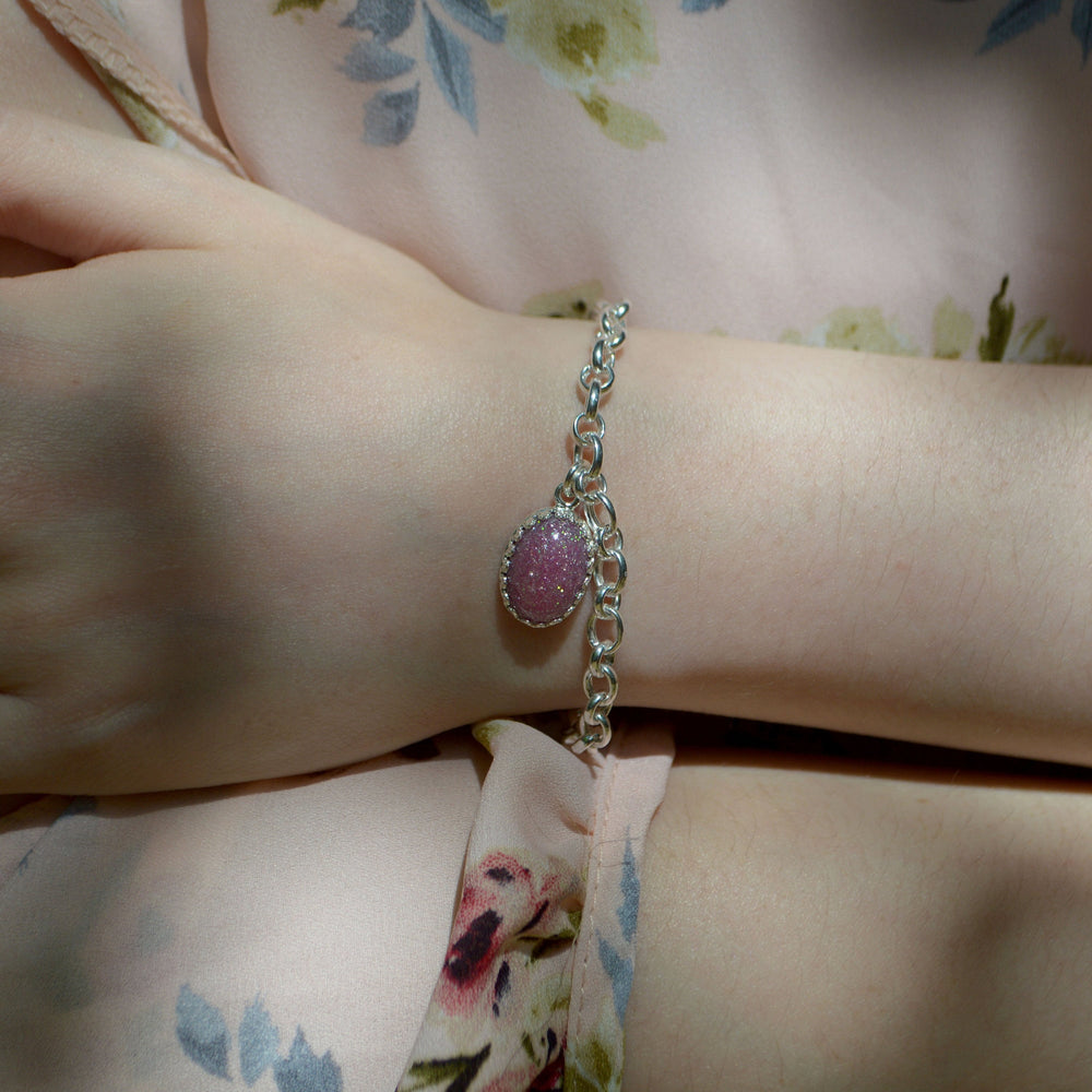 Medium Princess Ashes Chain Bracelet Sterling Silver