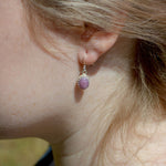 Small Princess Ashes Dangle Earrings Sterling Silver