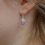 Small Princess Ashes Dangle Earrings Sterling Silver