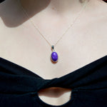 Medium Princess Oval Ashes Necklace Sterling Silver