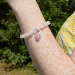 Medium Princess Ashes Rose Quartz Bracelet Sterling Silver