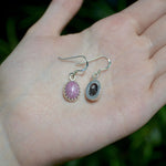 Small Princess Ashes Dangle Earrings Sterling Silver