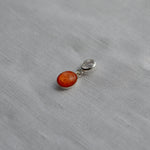 Small Oval Phoenix Ashes Charm Sterling Silver
