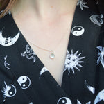 Tiny Moon Dust Necklace Sterling Silver