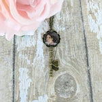 Key Personalised Picture Vintage Gold Necklace