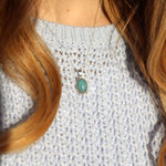 Medium Princess Oval Ashes Necklace Sterling Silver