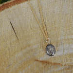 Small Oval Phoenix Ashes Necklace Gold