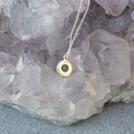 Small Princess Round Ashes Necklace Sterling Silver