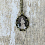 Small Oval Personalised Picture Vintage Gold Necklace