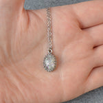 Medium Princess Oval Stone Ashes Necklace