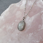 Medium Princess Oval Stone Ashes Necklace