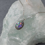 Large Princess Oval Stone Ashes Necklace