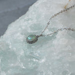 Small Princess Round Stone Ashes Necklace