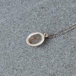 Small Princess Oval Stone Ashes Necklace